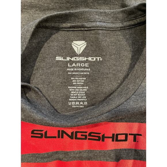 Polaris Slingshot Short Sleeve T-Shirt Heathered Gray with Red Graphics Men’s L - Picture 4 of 6